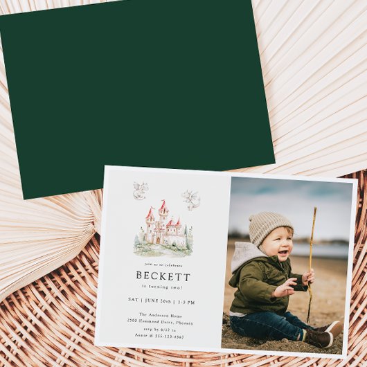 Invitation Dragon Castle Thème Anniversaire Photo