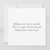 Invitation Dragon chinois (Dos)