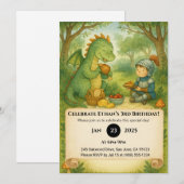 Invitation Dragon convivial et Pique-nique Petit Chevalier An (Devant / Derrière)