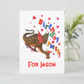 Invitation Dragon d'anniversaire (Debout devant)