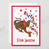 Invitation Dragon d'anniversaire (Devant / Derrière)