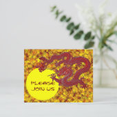 Invitation Dragon de cire rouge (Debout devant)