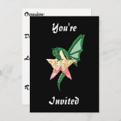 Invitation Dragon de feu (Devant / Derrière)