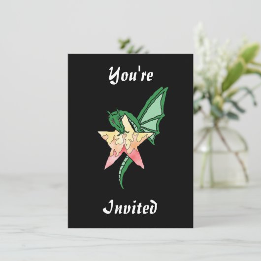 Invitation Dragon de feu (Debout devant)