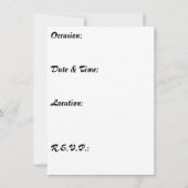 Invitation Dragon de feu (Dos)