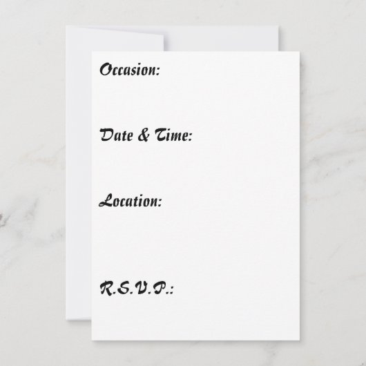 Invitation Dragon de feu (Dos)