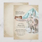 Invitation Dragon de glace et Imaginaire du château (Devant / Derrière)