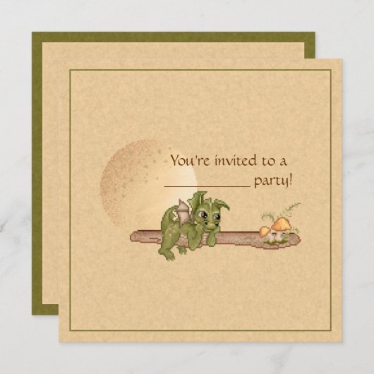 Invitation Dragon de rêve (Devant / Derrière)