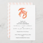 Invitation Dragon de style tribal de Letterpress (Devant / Derrière)