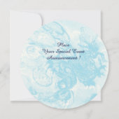 Invitation DRAGON DES MERS bleu violet pourpre noir jaune (Dos)