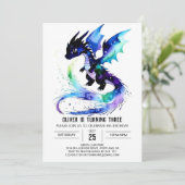 Invitation Dragon Digital Boy Personnalisé Anniversaire (Debout devant)