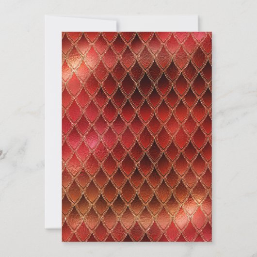 Invitation Dragon d'or avec Balles rouges fête d'anniversaire (Dos)