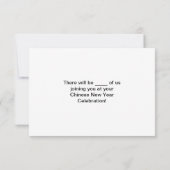 Invitation Dragon d'or et bannière (Dos)