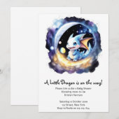 Invitation Dragon Dreams : Baby shower se réunissent (Devant / Derrière)