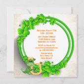 Invitation Dragon fille mignonne, Baby shower irlandais de co (Dos)