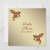 Invitation Dragon flamboyant Golden 2 thème Mariage Invitatio (Dos)