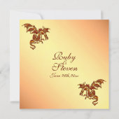 Invitation Dragon flamboyant Thème Mariage Imaginaire Titien (Dos)