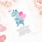 Invitation Dragon Heart Cute Valentine Party