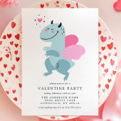 Invitation Dragon Heart Cute Valentine Party