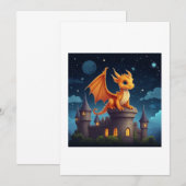 Invitation dragon illustration (Devant / Derrière)
