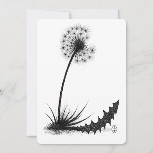 Invitation Dragon‑Leaf Dandelion • Haunted Ink Botanical (Devant)