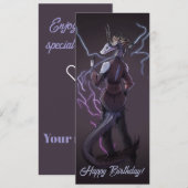 Invitation Dragon Lightning joyeux anniversaire (Devant / Derrière)
