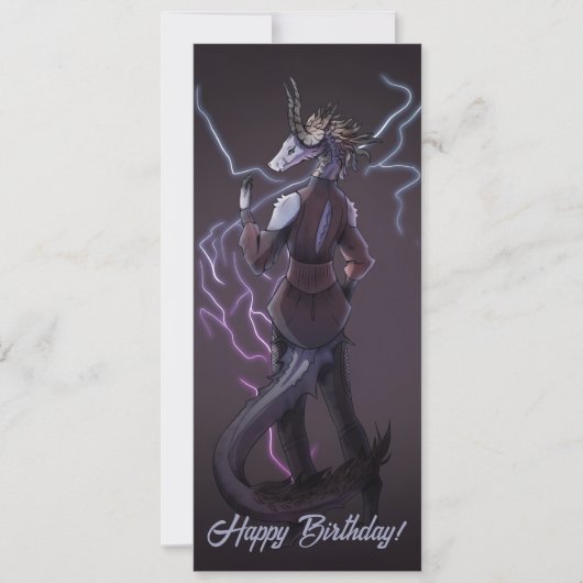 Invitation Dragon Lightning joyeux anniversaire (Devant)
