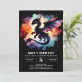Invitation Dragon mystique Anniversaire modifiable (Debout devant)