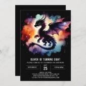 Invitation Dragon mystique Anniversaire modifiable (Devant / Derrière)