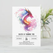 Invitation Dragon mystique Imprimable Anniversaire (Debout devant)