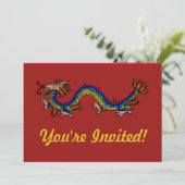 Invitation Dragon oriental (Debout devant)