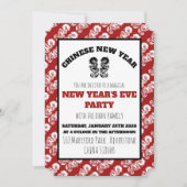 Invitation Dragon oriental chinois du Nouvel An (Devant)