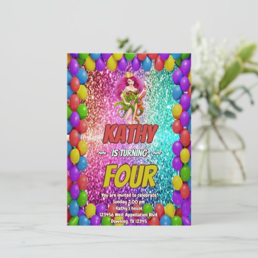 Invitation Dragon Queen Imaginaire Midlevel Royal Magic Anniv (Debout devant)