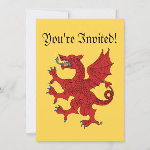 Invitation Dragon Rampant Gules