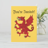 Invitation Dragon Rampant Gules (Debout devant)