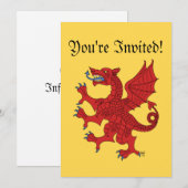 Invitation Dragon Rampant Gules (Devant / Derrière)