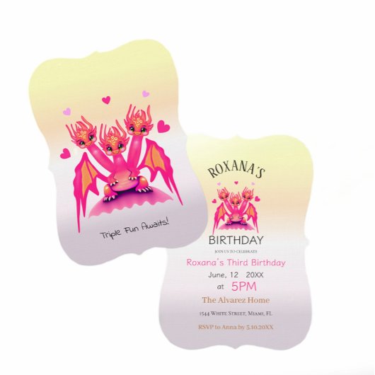 Invitation Dragon rose