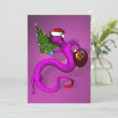 Invitation Dragon rose (Debout devant)