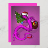 Invitation Dragon rose (Devant / Derrière)