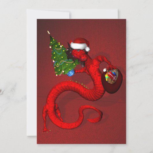 Invitation Dragon rouge (Devant)