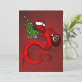 Invitation Dragon rouge (Debout devant)