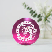 INVITATION DRAGON SERPENT BLANC PINK FUCHSIA VIOLET PIERRE PR (Debout devant)