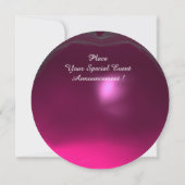 INVITATION DRAGON SERPENT NOIR PIERRE GEMME FUCHSIA VIOLETTE (Dos)