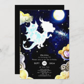 Invitation Dragon Simple Radiant Anniversaire (Devant / Derrière)