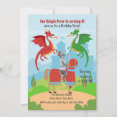 Invitation Dragon Slayer Histoires chevalier fête d'anniversa (Devant)