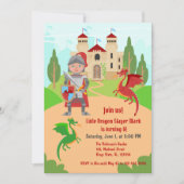 Invitation Dragon Slayer Knight Boy fête d'anniversaire (Devant)