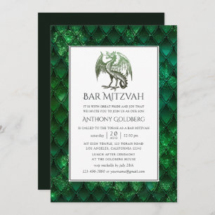 Invitation Dragon thème Bar Mitzvah