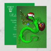 Invitation Dragon vert (Devant / Derrière)