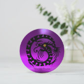 INVITATION DRAGON VIOLET SERPENT NOIR PIERRE GEMME AMÉTHYSTE (Debout devant)