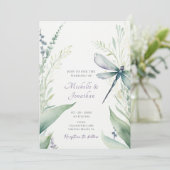 Invitation Dragonette aquarelle | La verdure en un seul Maria (Debout devant)